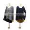 New design irregular two color fake two pcs long sleeve women wear loose T shirt water fall