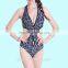 European Style Sexy Leopard triangle Bikini beach one-piece swimsuit