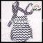 Chevron polka dots backless halter neck design rompers newborn baby clothing summer cotton baby romper latest design baby frock