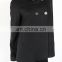 Wholesale European luxurious black ladies' 100% pure cashmere coat