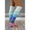 Multicolor Stitching Buttons Wool High Socks In Stock