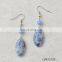 Nature Stone Blue Crystal Hoop Earrings