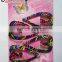Fashion Heart Shaped Matel Fancy Hair Snap Clips Camouflage Print Hair accessories