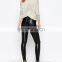 2015 New Trend Sexy Black Women Leather Pants Brand Name Leggings