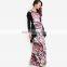 new design modern pleats print Islamic dress plus size women baju kurung