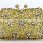 gold color beaded purse fashion evening clutch bag evening handbag for party
