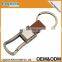 High quality mens leather metal keychain wholesale keyring