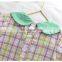 2020 new arrival plaid pattern cotton summer short sleeve baby girl romper