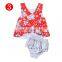 Flower Child Outfit Baby Girls flower Clothing Set Toddler Infant Vest Tops Tutu Shorts 2pcs Clothes for 0-18m