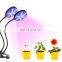 LED Grow Light for Indoor Plant 360 Gooseneck Dual Head Clip-on Plant Lights with Timer Function