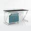 Laboratory furniture chemical resistant steel table work bench with movable cabinet