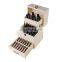 simple style 3 layers practical wood essential oil storage box with dividers