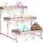 Metal Cake Stand Multipurpose European Style 3 Layers Crystal Beads Party Decorative Home Metal Set Crystal Wedding Cake Stand