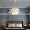 Modern Warm And Romantic White Chandelier LED Flower Restaurant White Metal Chandelier