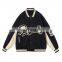 new arriving and design winter mens plus size black and white long sleeve heavy bomber baseball jacket