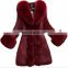 2020 customized brand Women Winter Genuine long Fur Coat Five Rows Warm Outwear with Collar Clothing Casual women jacket