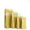 coffee tea  matte printing square bottom 250g 500g 1kg coffee pouches zipper aluminum foil flat bottom bags with valve
