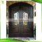 Low E wrought iron entry door double door with frame