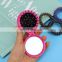 Best selling Travel Use Mini Pocket, Purse Plastic Round Shape Hair Brush Comb Mirror Set