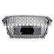 Replacement RS4 car front grille for Audi A4 B85 A4L silver center honeycomb mesh high quality bumper grill 2013-2016