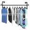 Black Metal Wall Mounted Faucet Design Hanging Clothes Bar Display Closet Rod Garment Rack