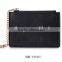 good quality genuine cow leather card holder change wallet coin purse with gold metal zip