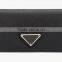 High Quality White and Black Color Genuine Saffiano Leather Credit Card Holder Purse Business Name Card Pouch