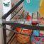 Factory custom multifunction sector 2 tier cans spice organizer shelf corner kitchen storage rack
