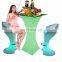 used restaurant table and chair /Led PE Light Up Chair for Restaurant Discotheque Pub Used Glowing Bar Table