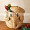 Hot Sale Delightful Woven Elephant Water Hyacinth Storage Basket with Lid Home Decoration Vietnam Supplier