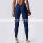 Custom Logo V Shaped Gym Butt Scrunch Sports Pants High Quality Yoga Sweat Wicking Leggings