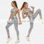 New Arrival In Stock Shiny Bra And Leggings 2pcs Yoga Set Women Print Low MOQ Yoga Set Gym Fitness Sports Wear Clothing