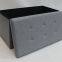 Foldable storage Linen Ottoman-Grey