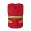 Road construction reflective work suit vest without sleeves and pockets, high gloss reflective style