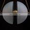 New design brass frosted glass lampshade chandelier round indoor living room bedroom hotel decoration lighting brass chandelier