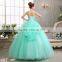 A line fashion style lake green appliqued strapless girls prom ball gown wedding dresses                        
                                                Quality Choice
                                                    Most Popular