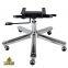 5-Leg Swivel Chair Base Iron Steel Chrome Adjustable Metal Height Office Leisure Outdoor Living Room Workshop Laundry Leg