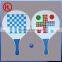 popular custom TOP QUALITY outdoor Wooden Beach tennis racket with chess set wholesale