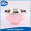 China manufacturer colorful stainless steel liner and plastic mixing bowl for crisper