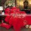 100% Microfiber Polyester cotton embroidered Wedding bedding set