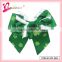 China factory product wholesale curly grosgrain ribbon hair clip clover ribbon hair bow (SYC-0021)