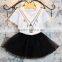 wholesale girls tutu dress set,2pcs baby girl's tulle dress set,dress children tops with skirt set,girls outfits summer clothes