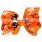 Hot-sales kids Halloween ribbon hair bows large pretty boutique Halloween hair bow for girls CB-3677