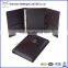 New arrival top grade trifold leather service guide ring binder folder