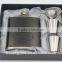High Quality 7oz Black Leather Hip Flask Stainless Steel Whiskey Flask Gifts Set