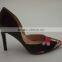 new fashion high heel empty sides flower party shoes