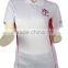 100% polyester dry fit polo shirt white and red polo shirt custom made embrioderypolo t-shirt