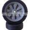 7 inch semi-pneumatic rubber wheel for garden cart, lawn mower, trolley