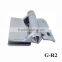 spring loaded glass hinge for round post