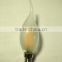 China wholesale glass lamp body e14 c35t led filament candle light with tail